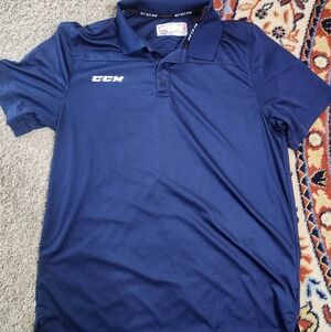 CCM Men's Dark Blue Polo Shirt